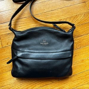 Kate Spade Black pebble leather crossbody bag